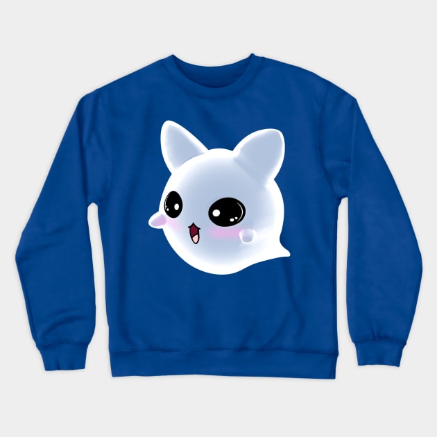 Cat Ghost Crewneck Sweatshirt by bittentoast